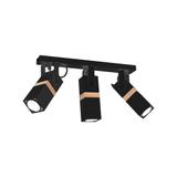 Milagro plafon (reflektorki) Vidar Black 3xGU10 MLP5402