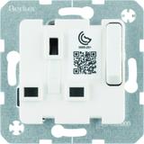 BERKER B.Kwadrat/Q.x mechanizm gniazda z uziemieniem standard brytyjski z łącznikiem i przesłonami s