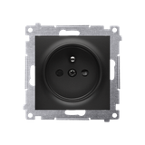 Simon 54 Gniazdo z/u i przesłonami 16A szybkozłączka czarny