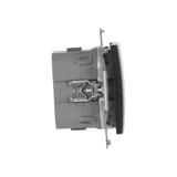 Simon 54 GO Sterownik przyciskowy do obsługi rolety żaluzji markizy firany sterowany smartfonem [WiFi] 2x5A 230V antracyt DEZ1W.01/48 KONTAKT