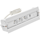 Simon 480 TS48-610E30BK0-33 Spinner 3 gn. typ E + ładow. USB A+C i płytka dla 2 złączy RJ45 keystone 48610E30BK00000-33 KONTAKT