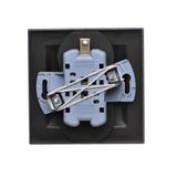 Simon 10 Gniazdo z/u podwójne z f. niezm. faz 16A z. śrub. monoblok czarny