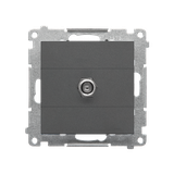 Simon 55 Gniazdo antenowe typu /F/ pojedyncze Do instalacji indywidualnych Grafitowy mat