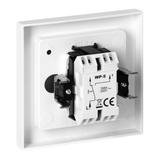Łącznik podtynkowy schodowy z podświeleniem Malta, 10A, 250V, WP-5M/S, biały FMS-102/P/W ORNO