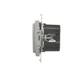 Simon 54 Ściemniacz dwuprzyciskowy 40–500 W (300 VA) srebrny mat D75310.01/43 KONTAKT