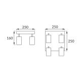 Oprawa lampa ścienno sufitowa MANAM 4X GU10 BIAŁA 03762 IDEUS