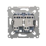 Simon 54 Łącznik schodowy podwójny z podświetleniem (mechanizm) 10A 250V szybkozłączka *Posiada 2 niezależne układy podświetlenia SW6/2XLM KONTAKT