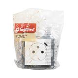 SUNO - Gniazdo płaskie 2P+Z - 16 A - z USB Typ - C - 1,5 A - zaciski automatyczne - z przesłoną, Bia