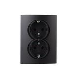 LOGI Gniazdo SCHUKO kompletne 02127142 czarny mat 33609 KANLUX