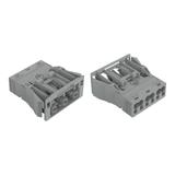 WINSTA MIDI gniazdo 3-biegunowe szare