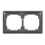 DECO Ramka uniwersalna podwójna z tworzywa dECO Soft grafitowy