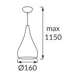 Wisząca oprawa oświetleniowa JUSTA WHITE