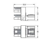 WINSTA rozgałęźnik typu h 3-torowy wtyk / gniazdo-gniazdo czarny