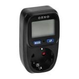 Watomierz, kalkulator energii z wyświetlaczem LCD, wersja schuko, czarny