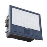 Puszka podłogowa na gniazda modułowe 4 x 45x45mm lub 8 x 22,5x45mm, pokrywa: stal nierdzewna, czarna