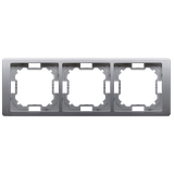 Simon Basic Neos Ramka 3-krotna NEOS – uniwersalna poziom i pion stal inox BMRC3/21 KONTAKT