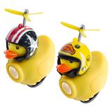 Światło rowerowe + dzwonek, kaczka w kasku, 130lm, 800mAh, 6000K, 2 wzory (mix)