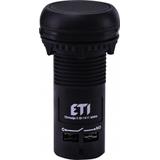 ECF-11-C - Przycisk kompaktowy z guzikiem krytym, 1NO+1NC, Czarny