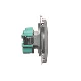 Simon Basic Gniazdo wtyczkowe bez uziemienia z przesłonami torów prądowych 16A 250V zaciski śrubowe srebrny mat BMG1Z.01/43 BMG1z.01/43 KONTAKT