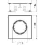 RKFN2 4 VMSL1N15, Prostokątna kaseta SL z otw.na tubus