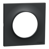 Odace Touch, ramka 1-krotna, podstawa aluminium, antracyt