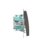 Simon Basic Przycisk dzwonek 10A 250V szybkozłączka grafit matowy BMD1.01/28 KONTAKT