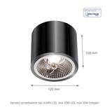 CHLOE AR111 Metalica IP20 okrągła czarny chrom nieruchoma