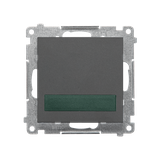 Simon 55 Sygnalizator świetlny LED – światło zielone 230V Grafitowy mat