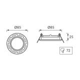Sufitowa oprawa punktowa ZAMBAK HL798 TITANIUM BLACK/GOLDEN