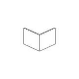 tehalit.BRS Pokrywa kąta zewnętrz. do kanałów z pokrywą 120mm stal biały