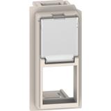 LIVING NOW - PLAKIETKA GNIAZDA RJ KEYSTONE - 1 MODUŁ - PIASKOWY BEŻ, Bticino