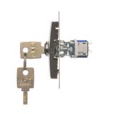 Łącznik na kluczyk pojedynczy jednobiegunowy 2 pozycyjny /0-I/ styk 1Z 5A 250V DW1K.01/46 KONTAKT
