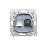 Simon 55 Gniazdo światłowodowe / optyczne pojedyncze SC/APC Biały mat