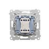 Simon 55 Przycisk zwierny /światło/ szybkozłączka Biały mat