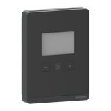 SLA, zadajnik z czujnikiem temp+wilg, wyświetlacz LCD i przyciski, 0-10V/4-20mA, czarny