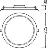 Oprawa DOWNLIGHT SLIM DN210 18W 3000K WT IP20