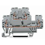 dwupiętrowa złączka diodowa 2,5 mm2 szara