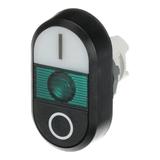 Przycisk podwójny I-0 zielone pole podświetlany MPD6-11G