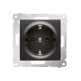 Simon 54 Gniazdo Schuko z przesłonami 16A szybkozłączka antracyt