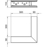 GS-SA90110RW, NAROŻE ZEWN. 90X110 CZ.B.
