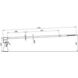 Drążek dosycania ręcznego instalacji do 36 k V, fi 20 mm, dł. 1160 mm, głębokość wnikania: 280 mm