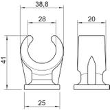 2962, UCHWYTY COKOŁOWE 25/28MM SZ.