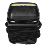 Latarka czołowa COB+LED, ładowanie USB, czujnik ruchu, czarna