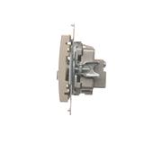 Simon 54 Gniazdo antenowe R-TV-SAT końcowe/zakończeniowe złoty mat