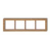 DECO Ramka uniwersalna poczwórna - drewno (dąb)