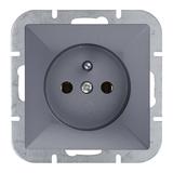 Gniazdo pojedyncze podtynkowe 2P+Z Pearl, 16A, 250V, PT-16P, antracyt
