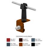 Uchwyt na blachę, na felc ze sł.plast./LA/ słupek czarny