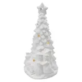 Dekoracje - 4 LED choinka ceramiczna 33,5 cm 2x AA, ciepła biel, IP20