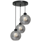 Milagro lampa wisząca Sofia Smoked 3xE27 czarna MLP6583