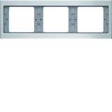 BERKER K.5 Ramka potrójna pozioma aluminium 13737003 HAGER